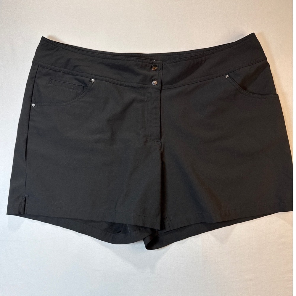 Slazenger Golf Shorts Womens 14 Black Performance Activewear